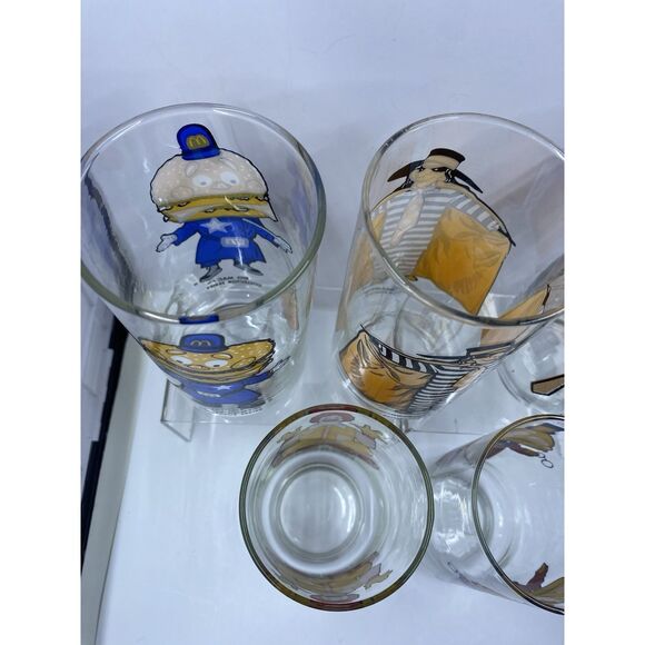 1977 McDonaldland Glasses Set of 5 Ronald McDonald Mayor Hamburglar Big Mac Croo - Picture 3 of 10